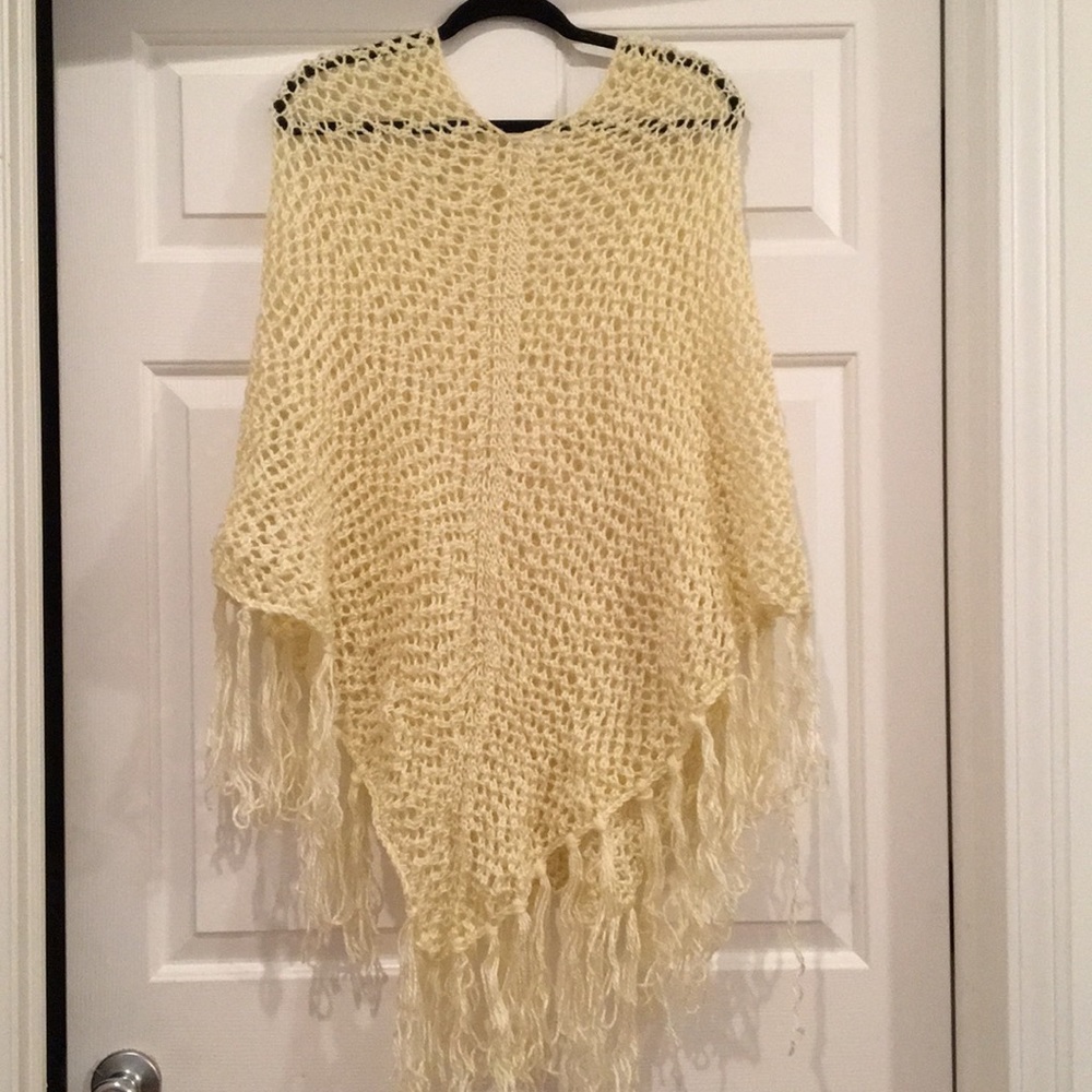 Handmade knit poncho